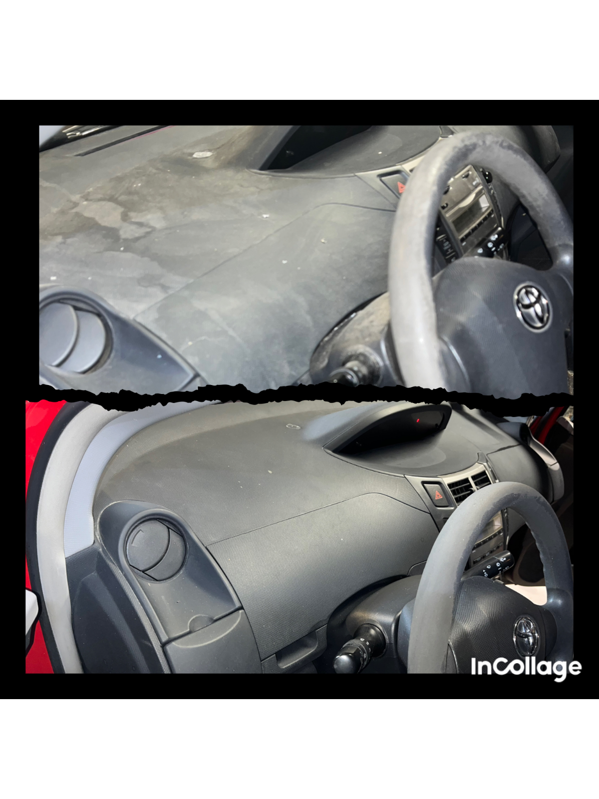 Comparaison Avant / Après pour un lavage intérieur